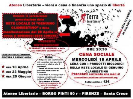 Cena di finanziamento dell'Ateneo Libertario