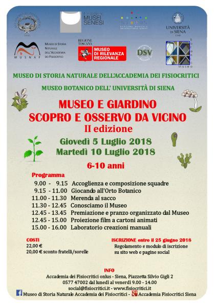 Museo e Giardino Scopro e osservo da vicino