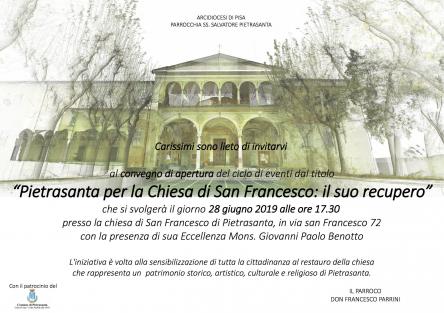Pietrasanta per la Chiesa di San Francesco: il suo restauro