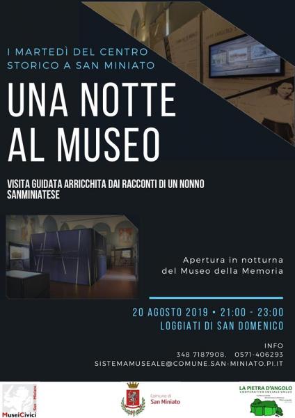 Una notte al museo_Visita guidata arricchita dai racconti di un nonno sanminiatese